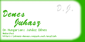 denes juhasz business card