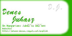 denes juhasz business card